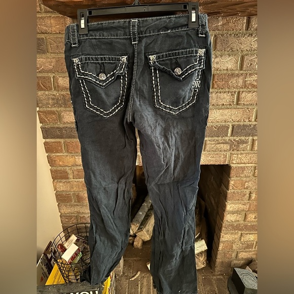 Miss Me Black and White Wide Leg Pants - Picture 2 of 7